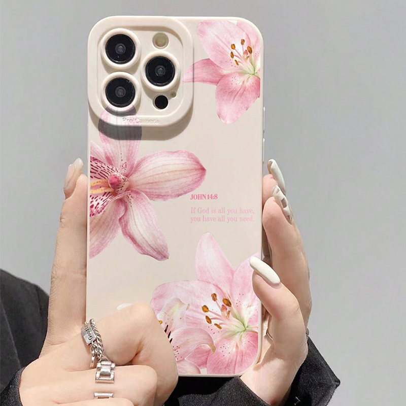 Phone Accessories Iphone - Blue Floral Painted Silicone INS Phone
