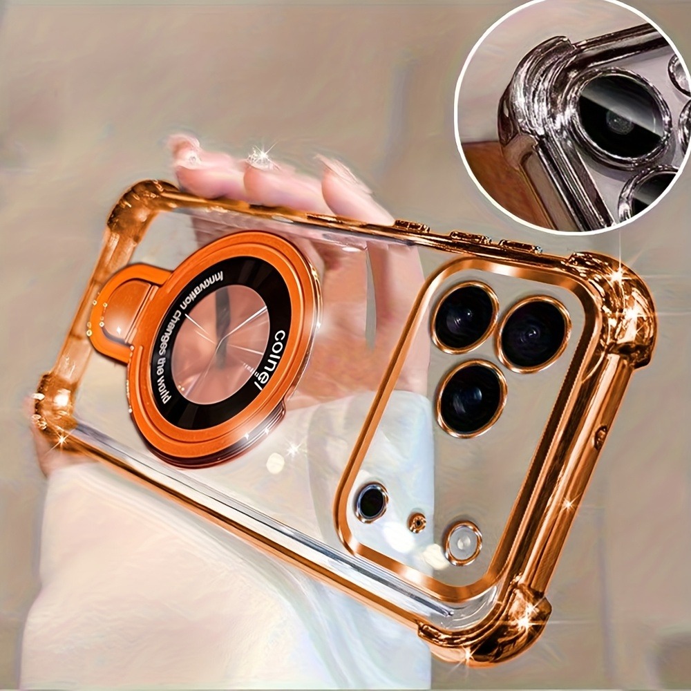 Phone Accessories Popsocket - Luxury Clear Plating Phone Case for