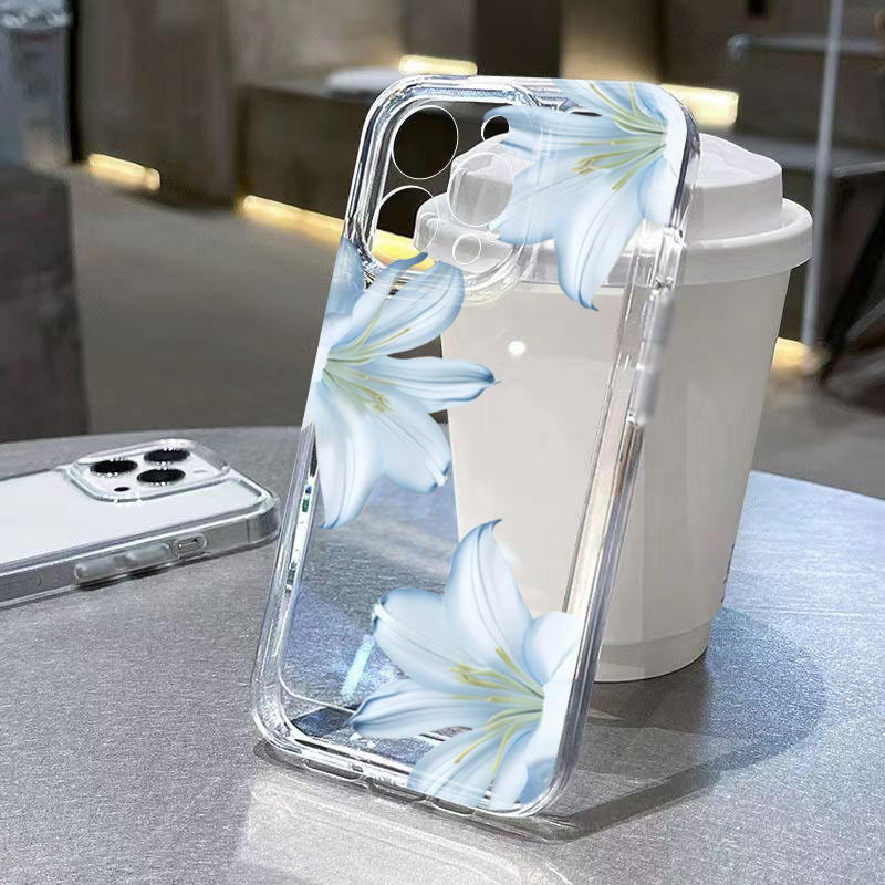 Phone Accessories Iphone - Fashion Exquisite White Lily Flower Phone