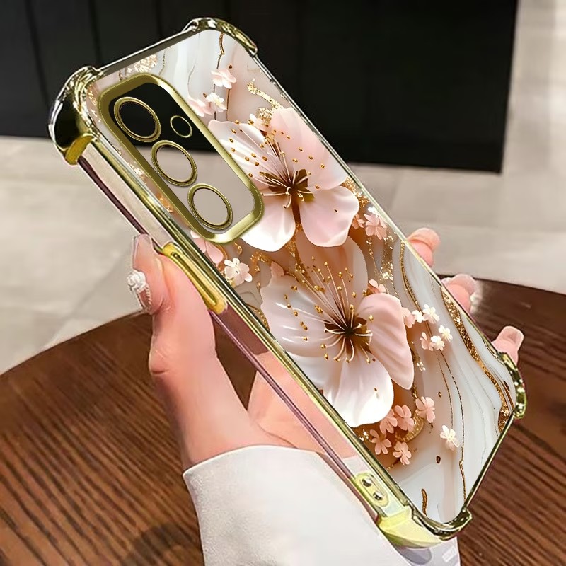 Electroplated Flower Clear Pho - Phone Accessories Samsung 评论和价格