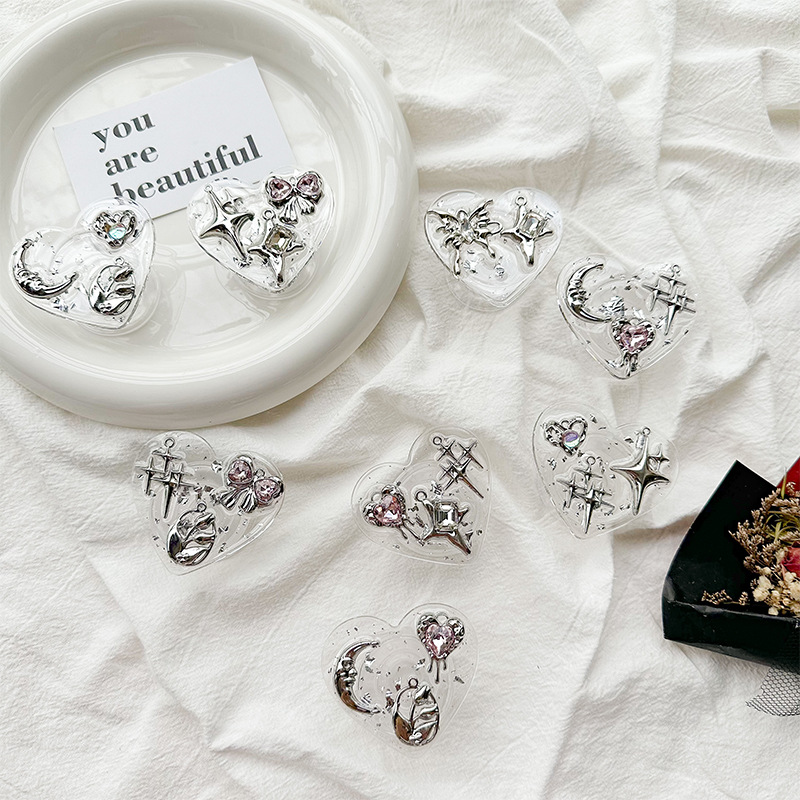 Clear Heart Phone Grip Holder  - Phone Accessories Items 评论和价格