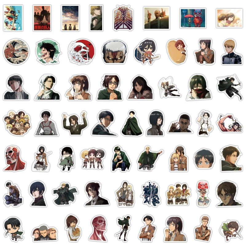 60Pcs Attack on Titan Anime St - Phone Accessories Items 评论和价格