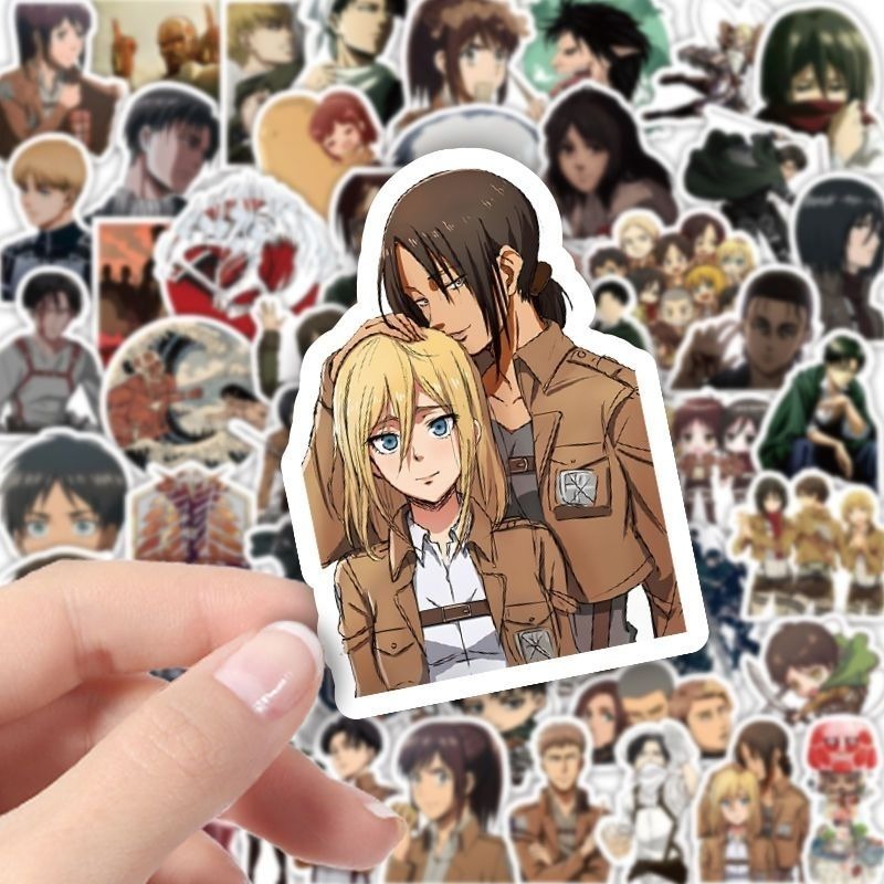 60Pcs Attack on Titan Anime St - Phone Accessories Items 评论和价格
