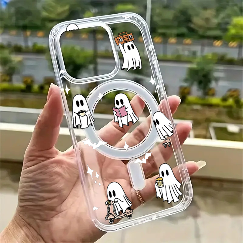 Magnetic Halloween Ghost Print - Magnetic Phone Case 评论和价格